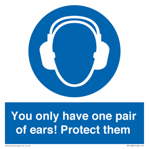 Mandatory: You only have one pair of ears! Protect them